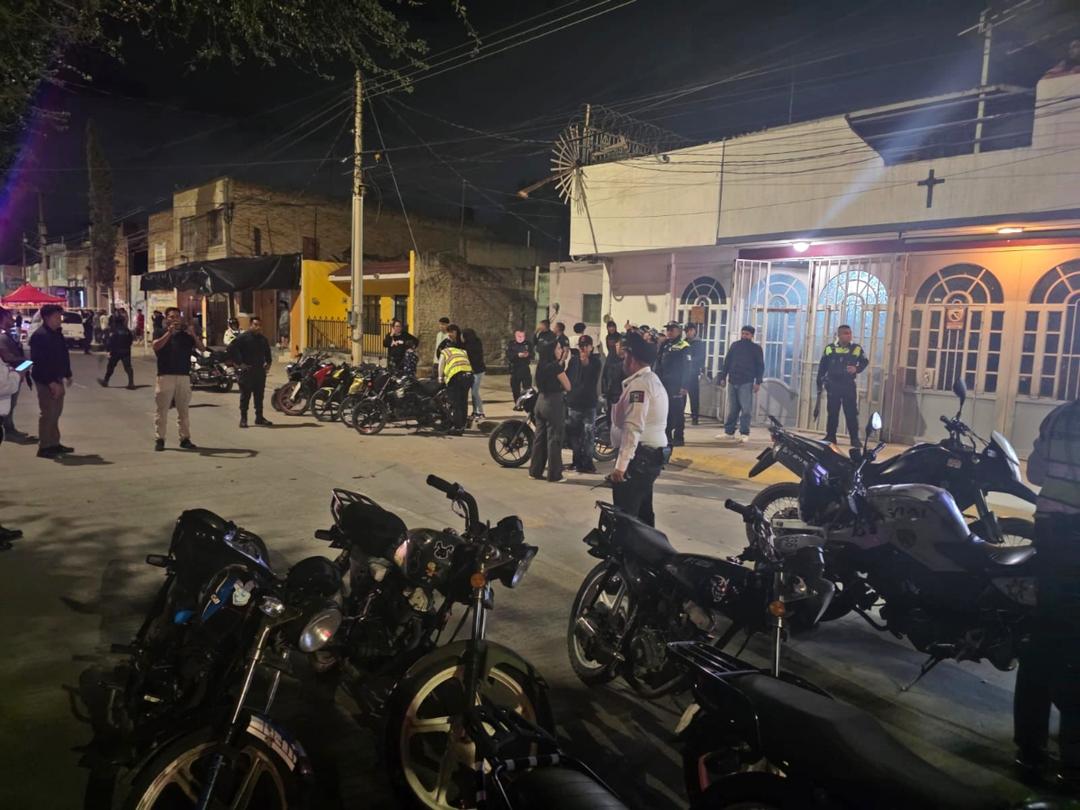 Policía Vial asegura 17 motocicletas por irregularidades y arrancones